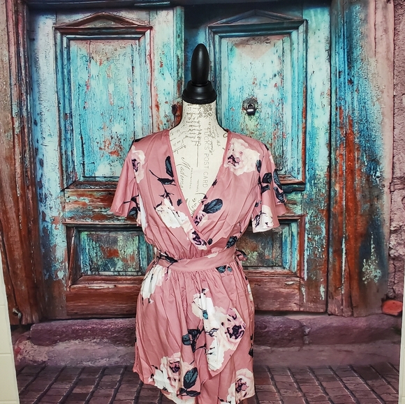 Boutique Pants - LAST ONE! Pink Floral Romper
